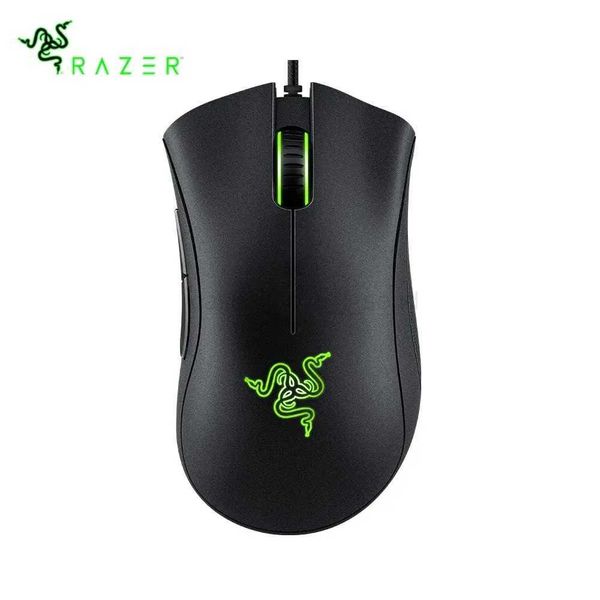 Black Razer DeathAdder Essential Wired Gaming Mouse Mice 6400DPI Optical Sensor 5 Independently Buttons For PC GamerCL240720