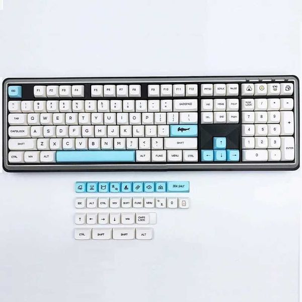 Keyboards Sea Salt Theme 137-Key XDA Keyca PBT Dye-subbed H241123