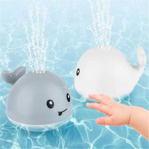 Baby Bath Toys Electric cartoon whale flash ball water sprayer baby bath toy automatic water spray baby bath toy CL250113