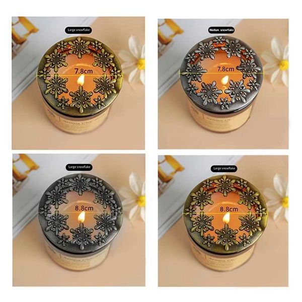 Candle tops scented candle lids gifts for womens candles helping jars of candles melt even snowflakes W240813
