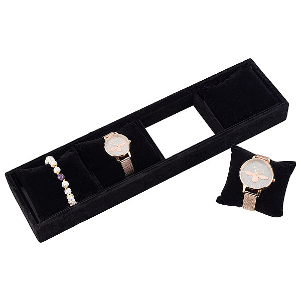 4 Slots Velvet Bracelet Watch Display Holders