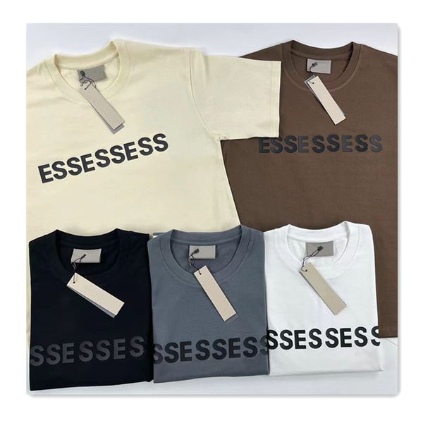 esse tshirt brand mens designer t shirts summer fashion simplesolid black letter printing Tshirts couple top white men shirt casual loose wo