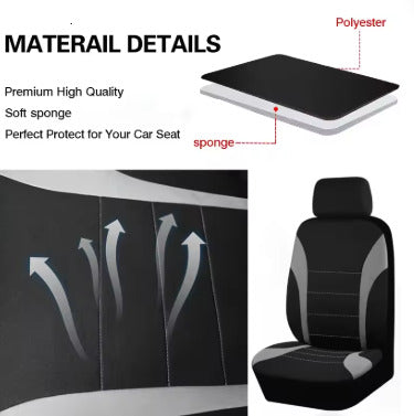 Universal Car Seat Covers Polyester Fabric Fit For Most Car Suv Truck With Airbag Compatible Car Accessories Interior Seat Cover