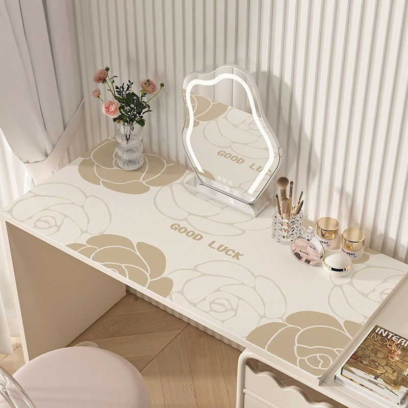Dressing table mat waterproof tablecloth bedroom washable leather makeup tabletop protective mat JYYH01