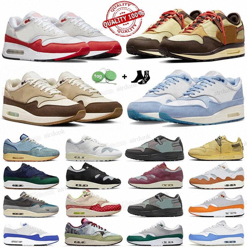 1 87 running shoes for men women Big Bubble Red Dirty Denim Cactus Jack Concepts Saturn Gold Baroque Brown Patta x Summit White trainers outdoor spo