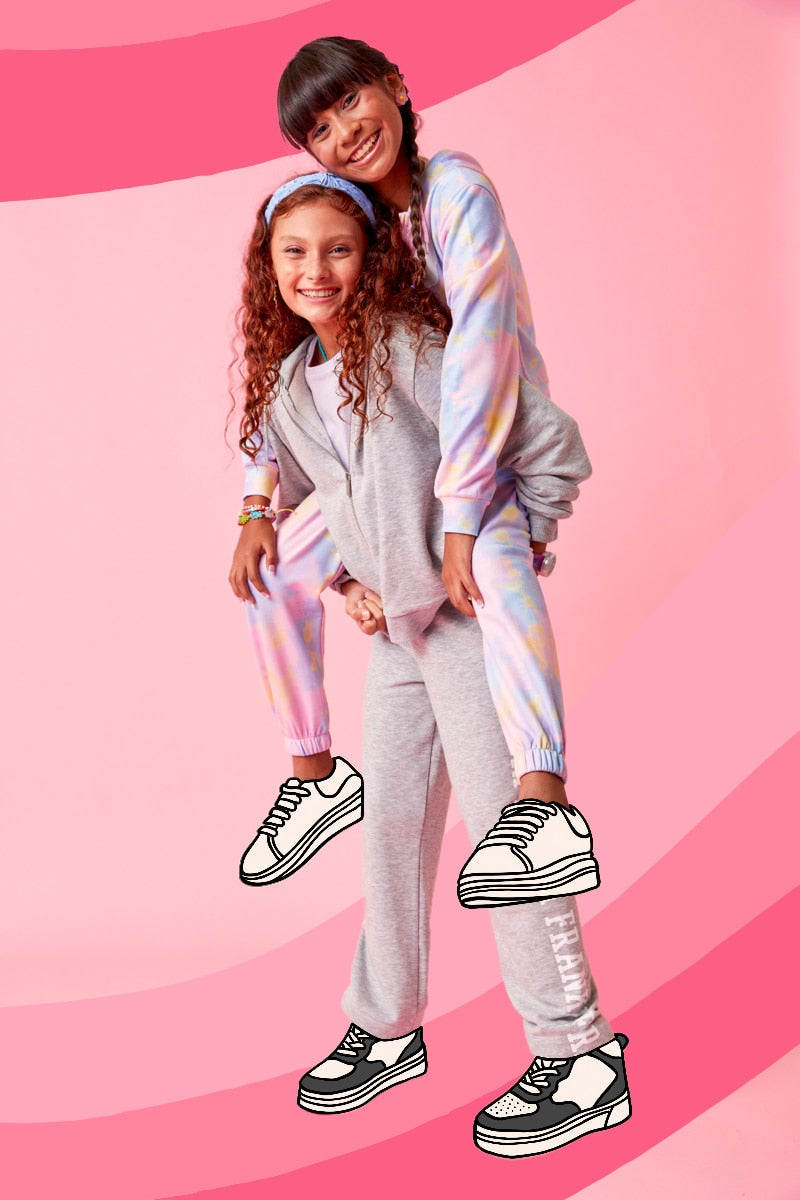 Girl's franki Frenchie Zip Hoodie  in Multi by Franki by Francesca's - Size: 8