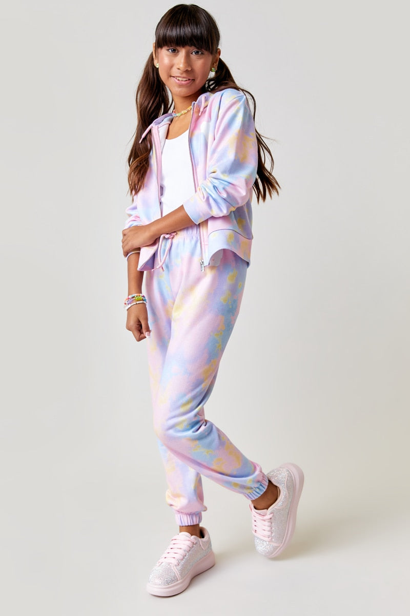 Girl's franki Frenchie Zip Hoodie  in Multi by Franki by Francesca's - Size: 7