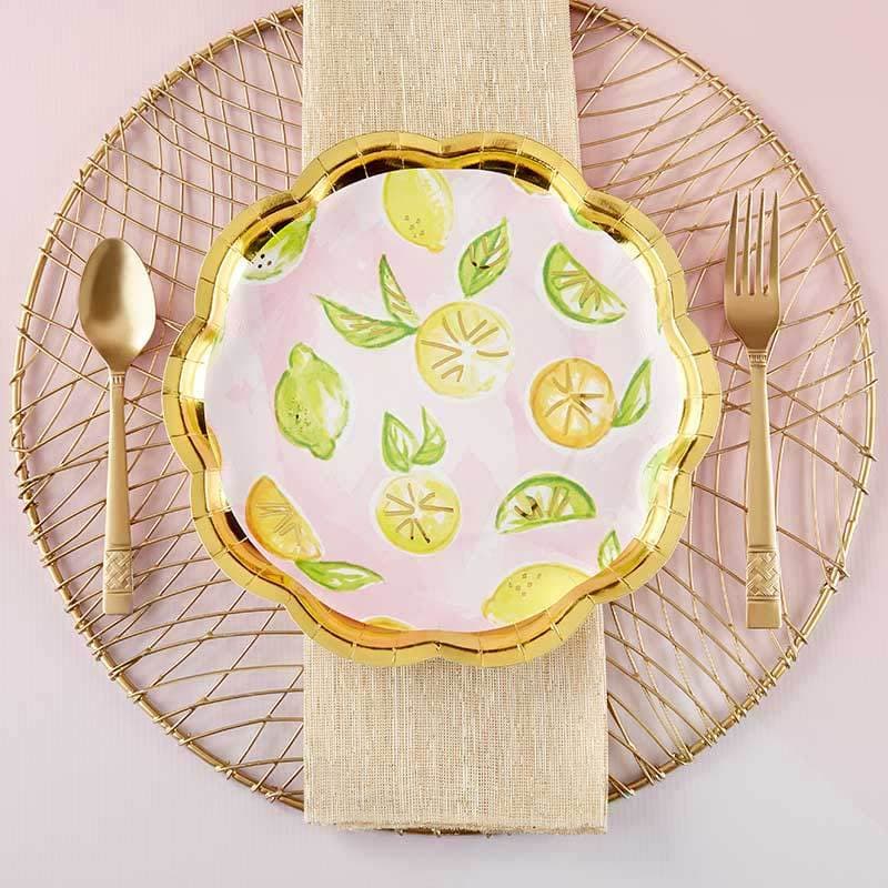 Cheery & Chic Citrus 9 in. Paper Plates (Set of 8)