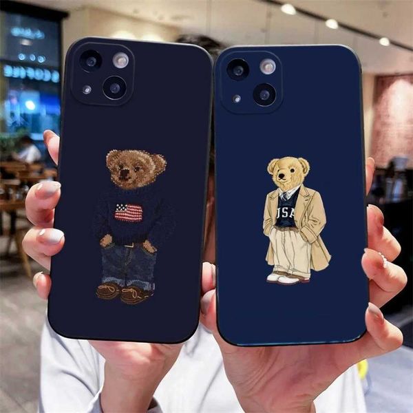 Cell Phone Cases Baron F-Filou Bear Fashion Phone Case Suitable for iPhone 14 13 12 Mini 11 Pro XR X XS MAX 6S 7 8 Plus Silicone Cover Soft