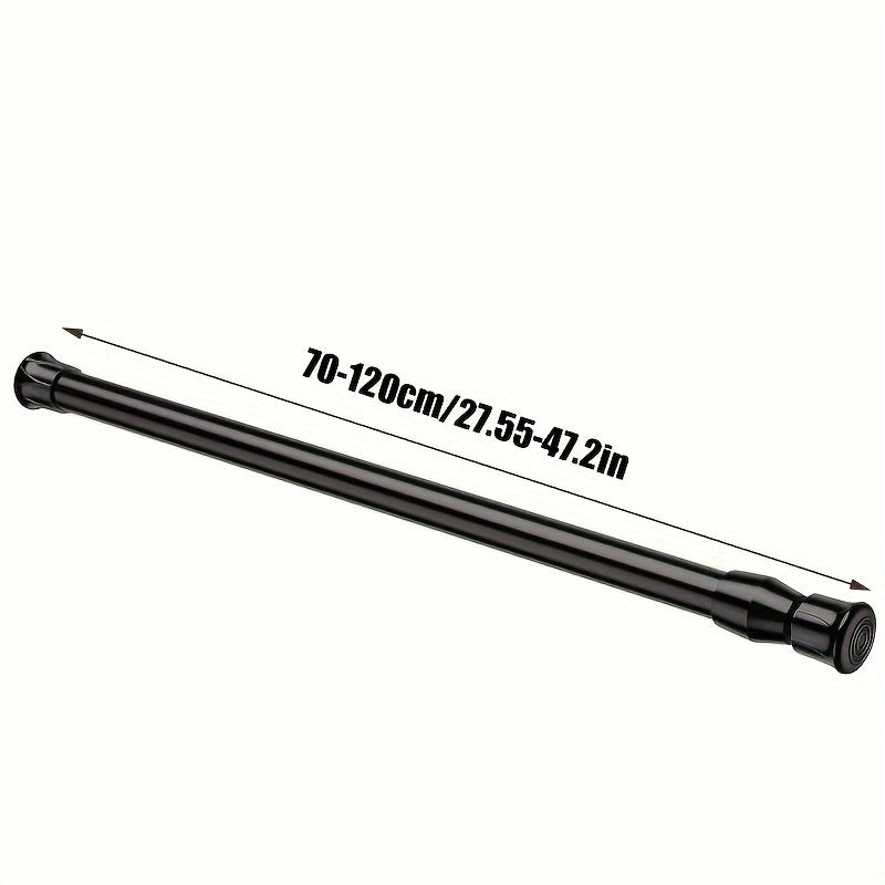 TEMU 1pc Adjustable Tension Curtain Rod, Multipurpose Metal And Plastic Extendable Rod For Shower, Window, Door, Closet - Home And Kitchen Accessory