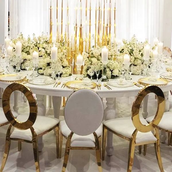Factory directly sale cross legged gold metal washington chairs for wedding decoration we918