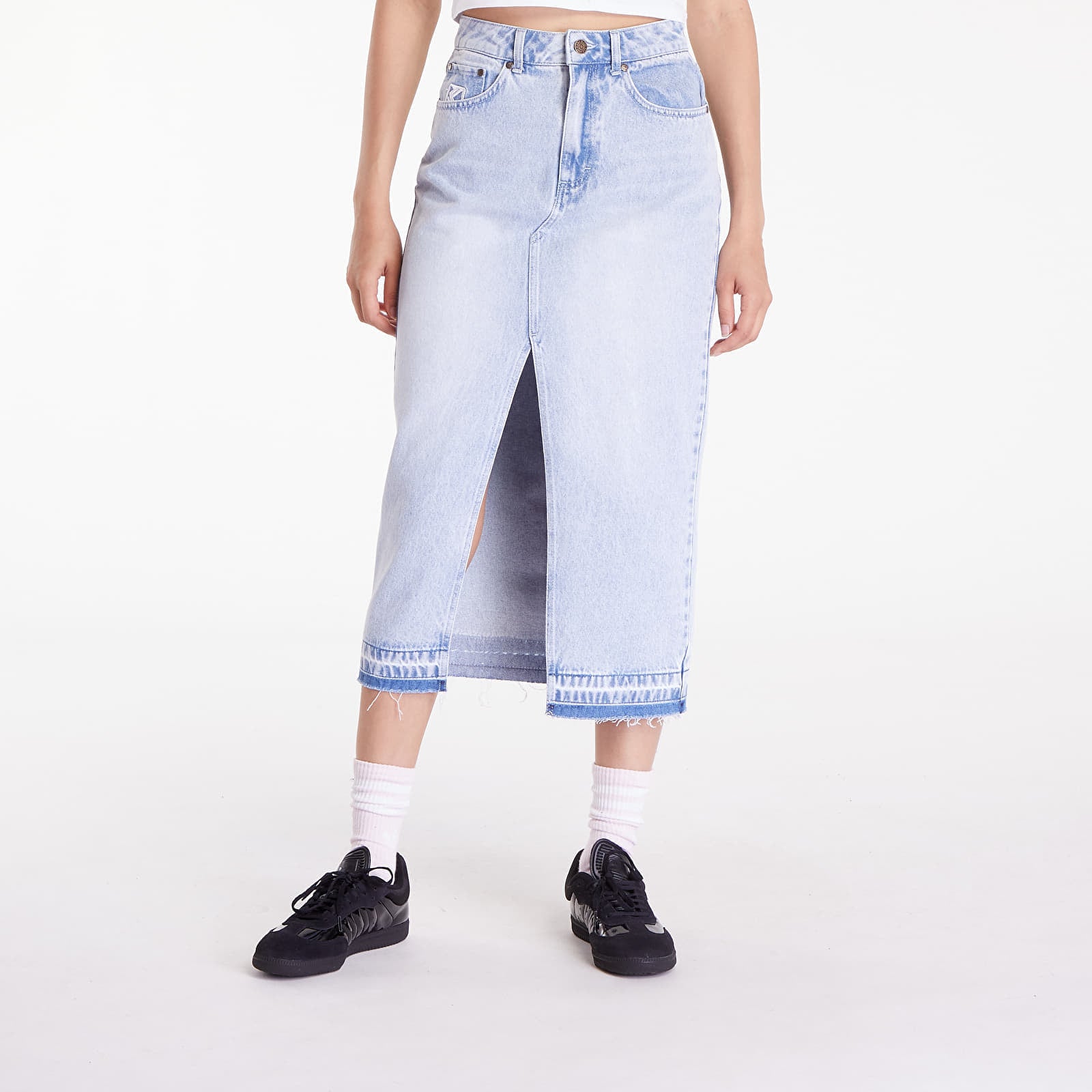 Karl Kani Og Long Denim Skirt Light Blue S