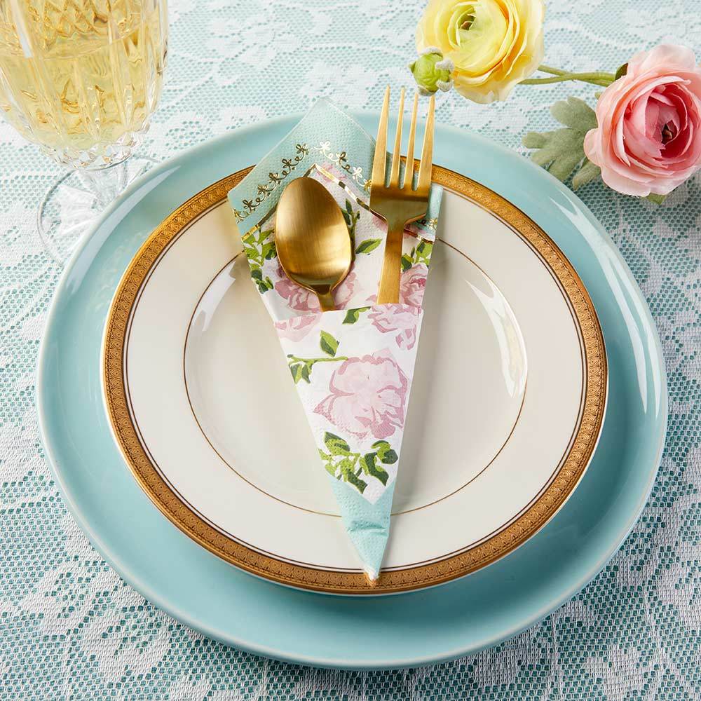 Tea Time Whimsy Paper Napkins - Blue (Set of 30)