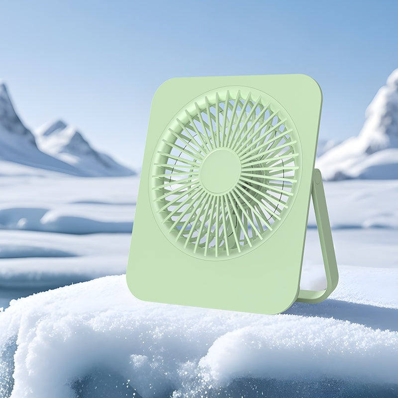 TEMU Portable Usb Plug-in Desktop Fan, 5-speed Adjustable 180° Folding Design, Line-controlled Switch, Suitable For Home, Office And Travel,