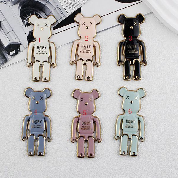 3D Violent Bear Cell Phone Mounts Holders Brand Multi-functional Universal Back Stickers Creative Lazy Bracket Three-dimensional