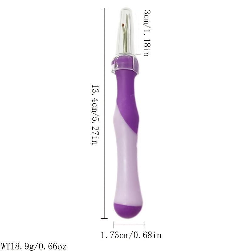 TEMU Ergonomic Seam Ripper With Handle, 1pc - Ideal For Sewing & Knitting Projects, Purple