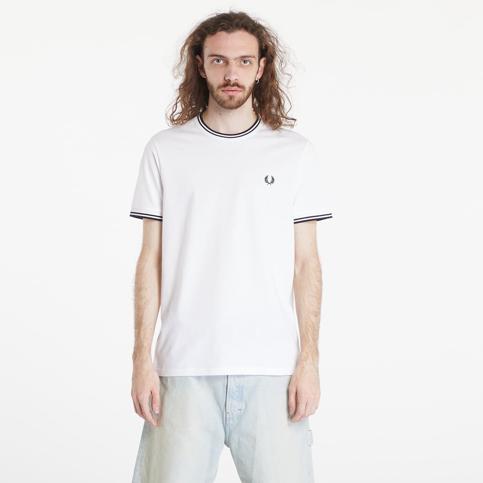 Koszulka FRED PERRY Twin Tipped T-Shirt White L