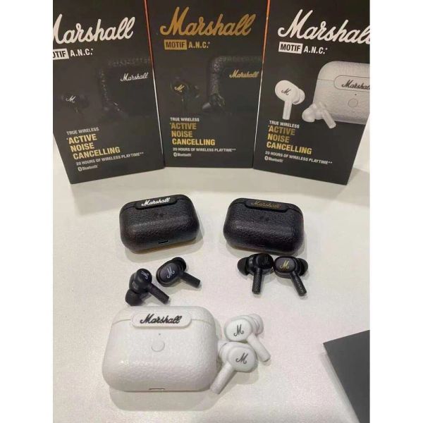 High Quality MARSHAL MOTINC Wireless Bluetooth Earphones Come With Noise Cancelg In Ear Sports Earbuds motif A.N.C. Headphone