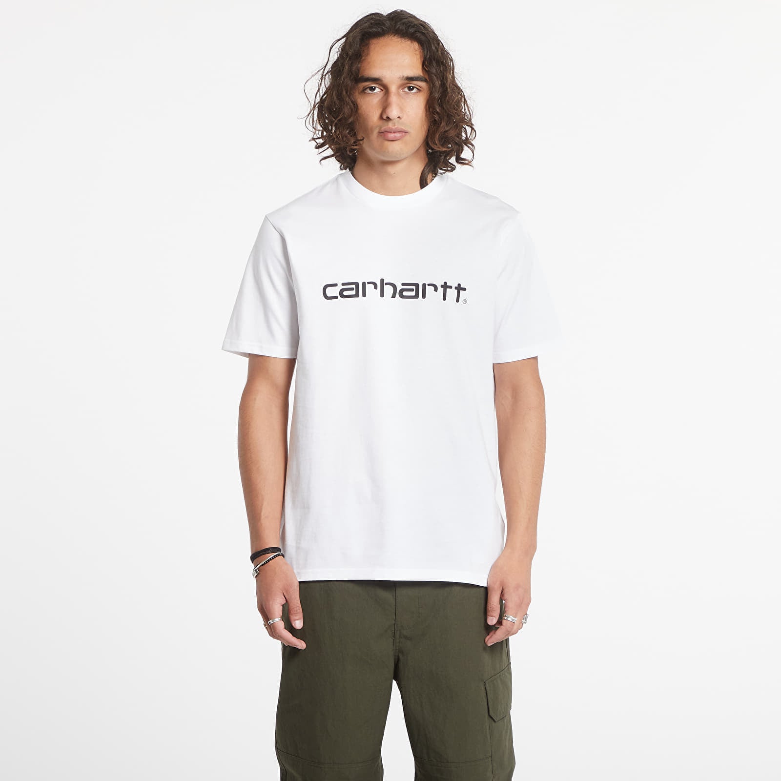 Koszulka Carhartt WIP S-S Script T-Shirt White- Black S