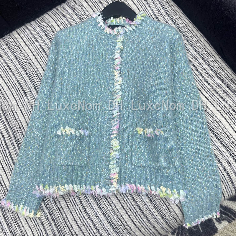 Women Knitted Cardigan Button Coat Round-neck Jacket Sweater Fall Winter Outerwear