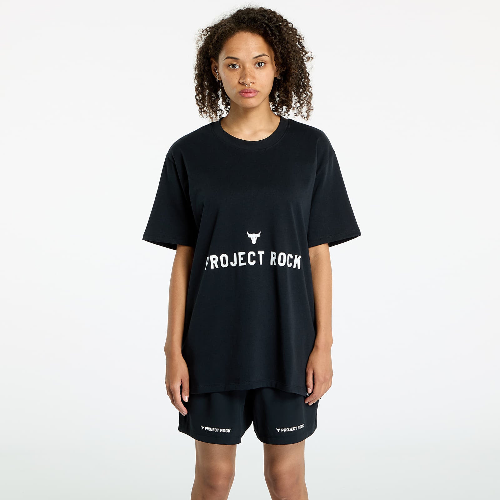 Koszulka Under Armour Project Rock Campus Q3 T-Shirt Black- White M