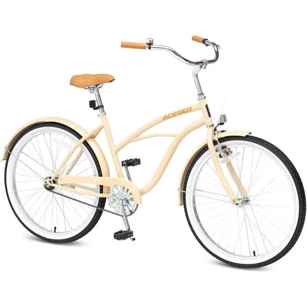 Bikes 24 26 Inch Women Beach Cruiser Bike Single Speed and 7 Speed Adult Hybrid Bike Commuter Bicycle H241102