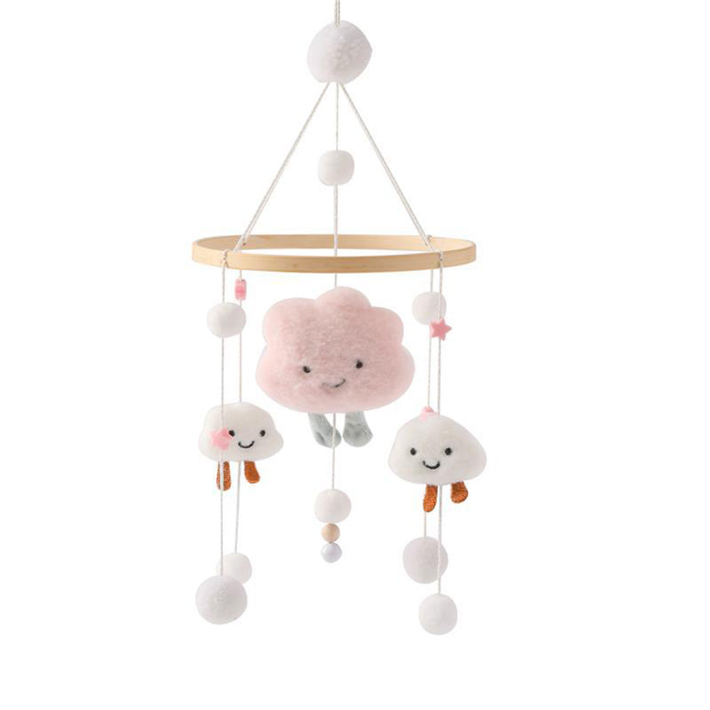 Baby Crib Mobile Wooden Infant Mobiles Nursery Hanging Mobiles Felt Wind Chimes