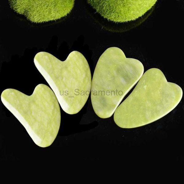 Face Massager Jade Guasha Massage Board Natural Stone Gua Sha Scraper Beauty Tool Health Meridian Scraper Weight Loss Massage 240321