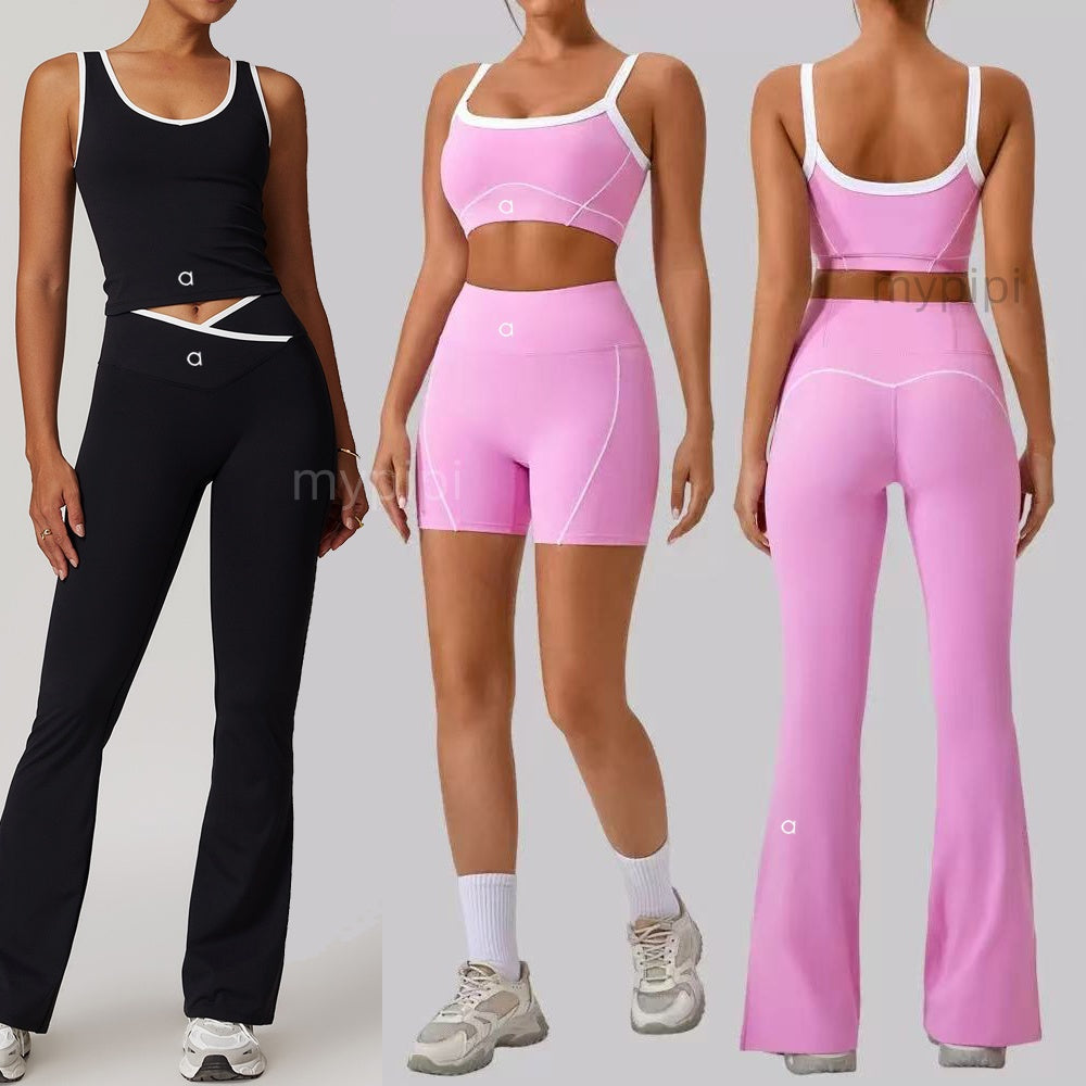 Yoga Set Women Two Pieces Sets bralette Gym Sports Tracksuits Bra Fitness Leggings Workout Sports Clothes flared set skirt set