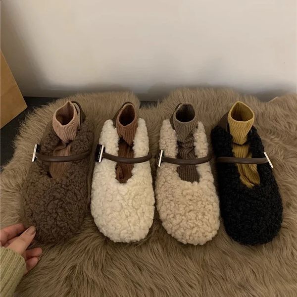 Autumn Winter Women Women Aflated Shoes Sapatos Moda Moda Retro de Estilo Retro Comforto Sapatos de Loafer de sola macia 241120