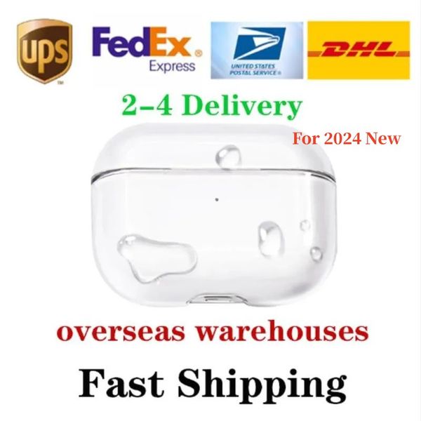 Wholesale USA Stock For 2024 USB-C Pods 4 pods Pro 2 Bluetooth Headphone Accessories Solid Silicone Cute Protective Wireless Charging Box TP