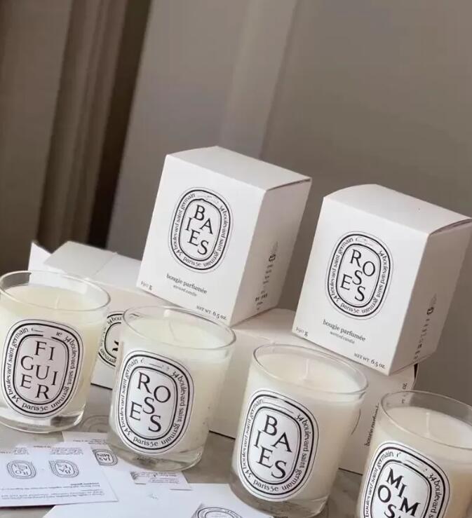 Incense Candles Ambre 70g Gardenia Mimosa Tubereuse BAIES White Pure Natural Plant Essential Oil Smokeless Fragrance Hand Gift French Incense Candle