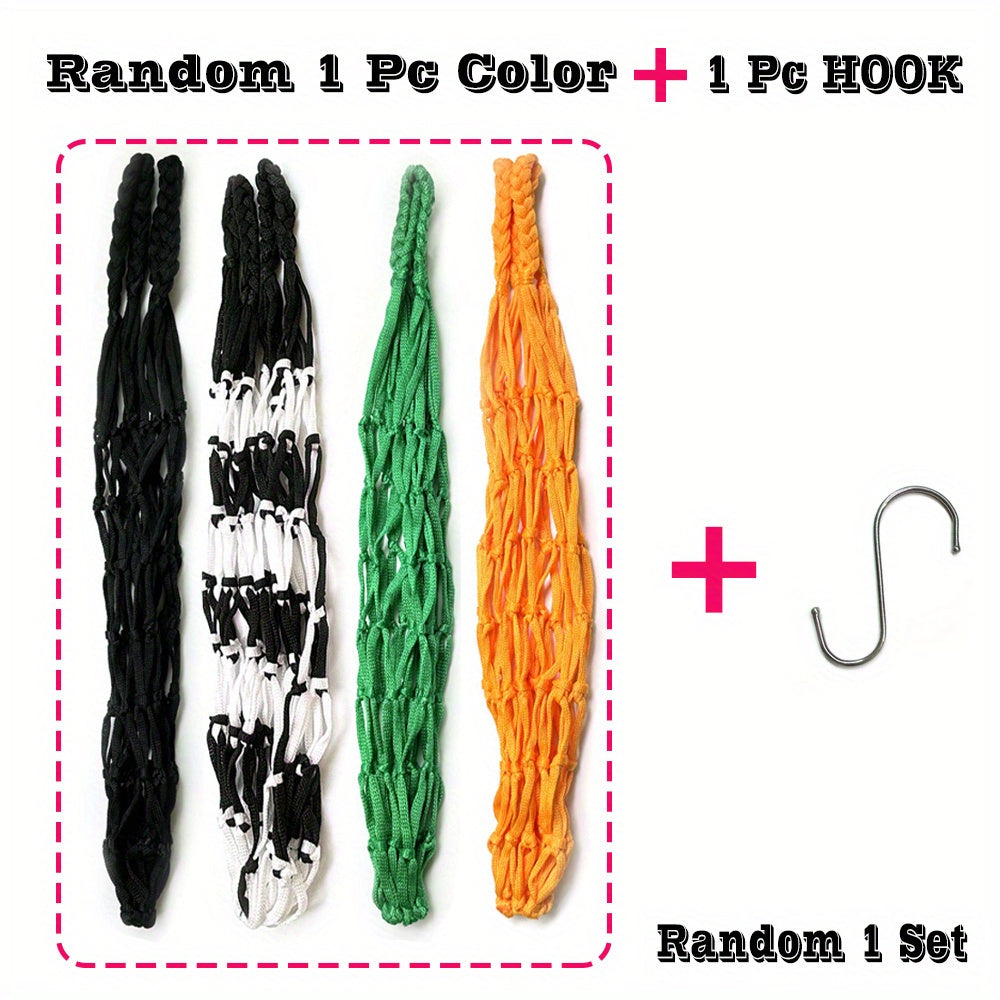 TEMU 1 Set Of Nylon Poultry Treat Bags With Hooks - Ideal For Chickens, Hens, Geese & Ducks - Fruits & Vegetables - Durable & Easy To Clean - Random