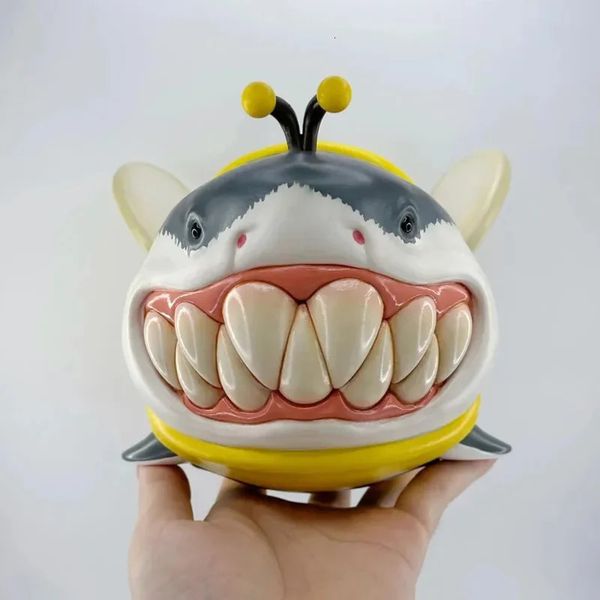 Creative Savage Great White Shark Ornament Animal Statue Resin Ornament Shark Bee Home Decoration Tabletop Ornament For Gift 250114
