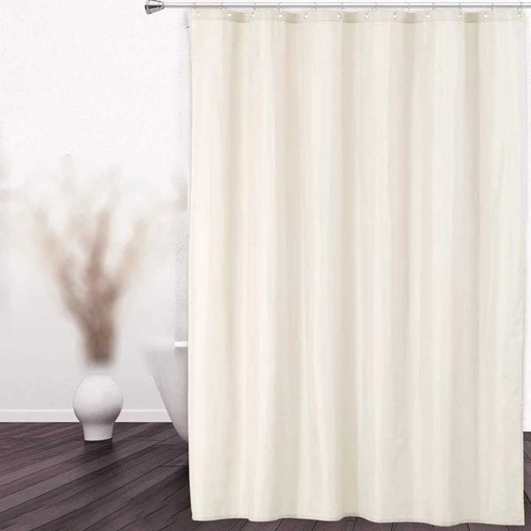 Hotel Quty 100% Waterproof Fabric Shower Curtain Liner with Magnets for Bathroom IvoryT250210
