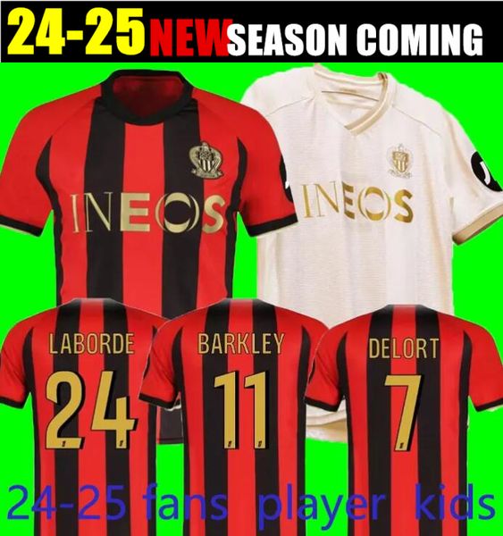 2425 OGC Nice FC soccer jerseys DELORT MELOU GOUIRI 2023 2024 OGC Nice football shirts DOLBERG DANTE KAMARA ATAL maillot de foot home away t