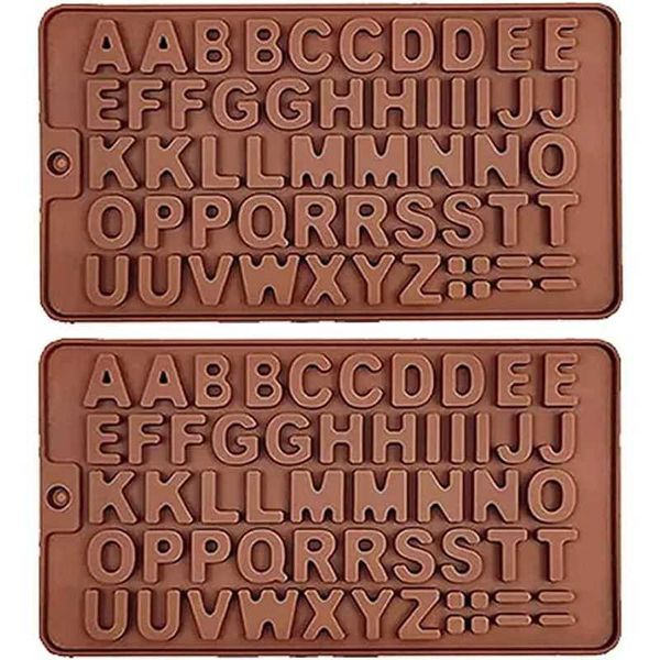 High Quality 26 cavity letter silicone mold 2 capital letter baking trays handmade chocolate molds cookies ice cube tray baking molds T25010