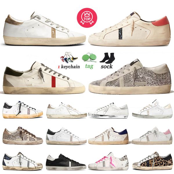 2024 New release Italy OG Casual Shoes Women Super Star Shoes luxury Golden Sequin Classic blue glitter red suede silver sparkle Do-old Dirt