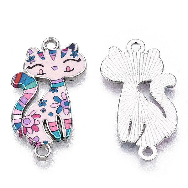 Charms connettore gattino in lega stampata