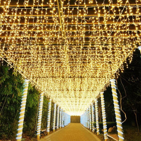 Outdoor LED ice bar lights waterfall lights curtain lights starry sky stage room layout holiday lights string decorative lights