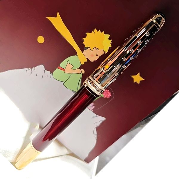 Wholesale Special Edition Petit Prince Starry Rollerball Monte 163 Ballpoint Pen Red & Blue Office Writing Fountain Pens with Serial Number