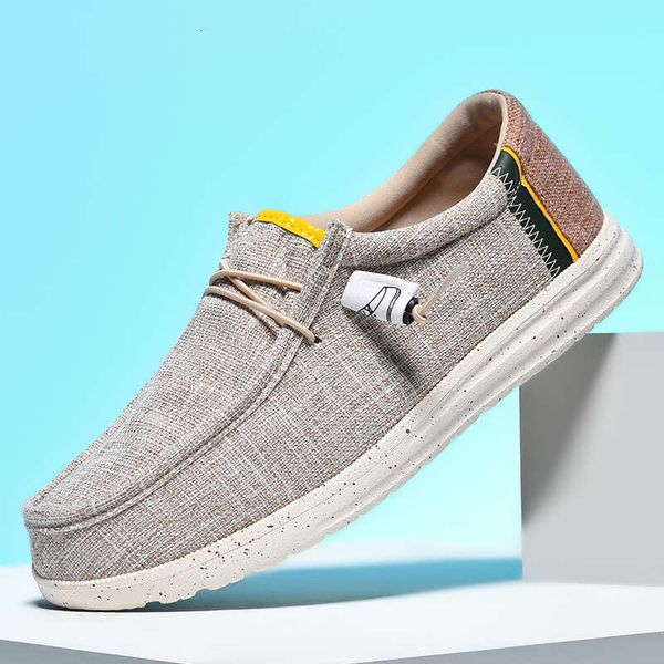 Men Casual Canvas Mens Loafers Breathable Slip on Flats Male Vulcanized Driving Shoes Plus Size 48 Walking shoe