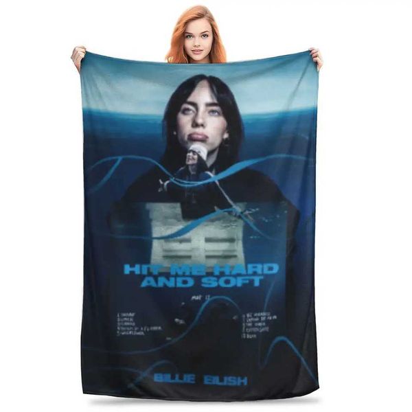 Hit Me Hard And Soft Accessories Blanket Cozy Soft Billie Tour Throw Blankets for Living Room lti-size Throws And BlanketsC241128