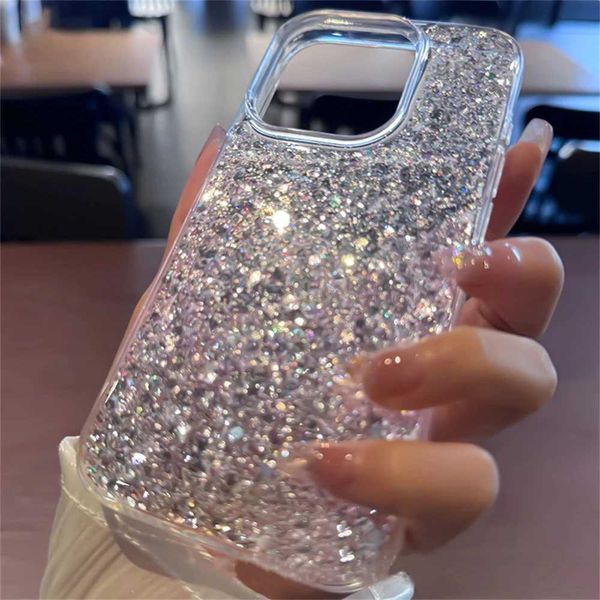 Cellphone Case Luxury Fashion Glitter Flash Phone Case Suitable for iPhone 16 Pro Max 15 14 13 12 11 Plus Soft Silicone Shockproof Cover G24