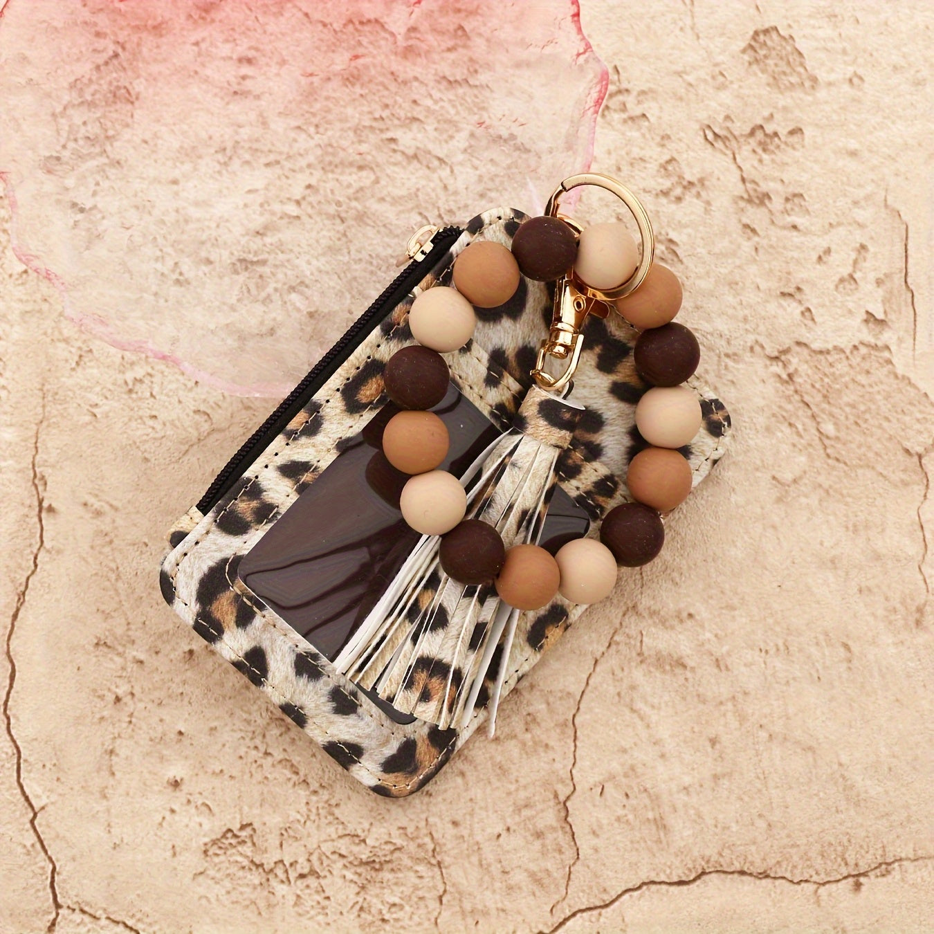 TEMU 2025 Silicone Card Holder Small Vertical Bag Women's Wallet Silicone Bead Bracelet Keychain