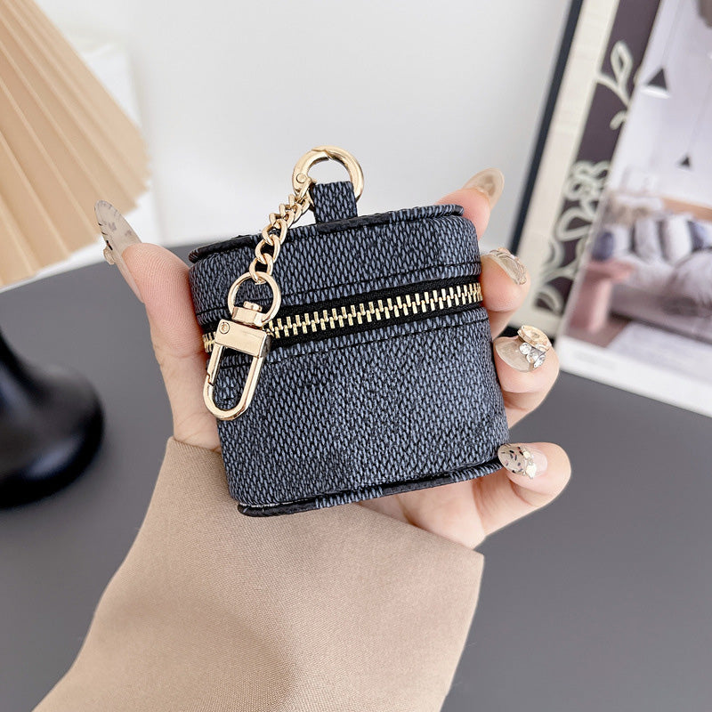 Luxury Leather Universal Designer Earphone Accessories Case for Apple AirPods 1 2 3 4 Pro Bluetooth TWS Chains Crossbody Necklace Box Headphone Cove