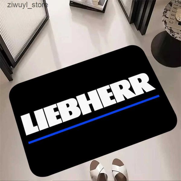 Carpets Liebherr Entrance Doormats Non-slip Bedroom Mat Halllway Carpet Kitchen Floor Mat Flannel Living Room Decor Bathroom Rugs L240910