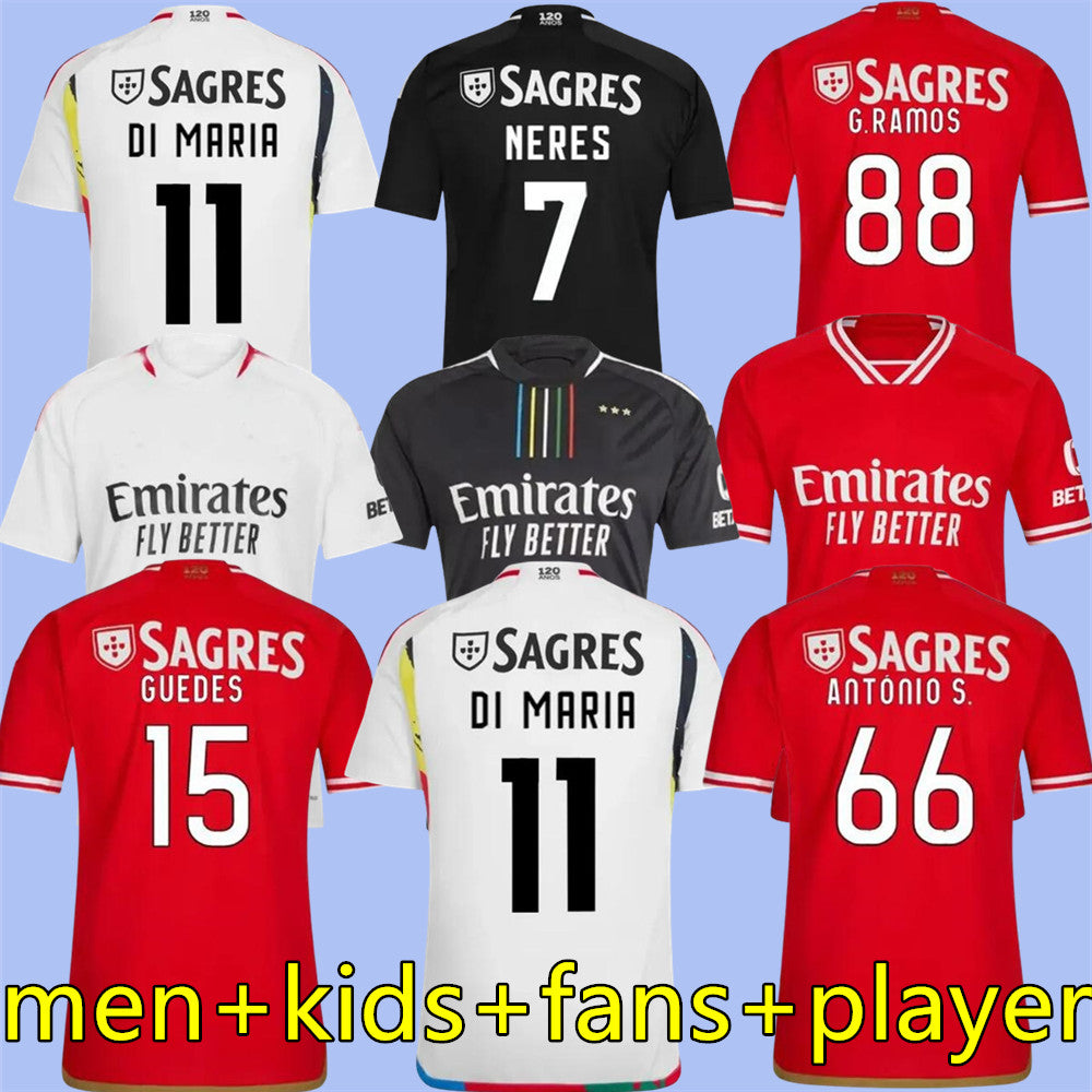 23 24 Benfica soccer jerseys SEFEROVIC WALDSCHMIDT PIZZI RAFA G.RAMOS 2023 2024 Home Away Fans Player version Men kids kit Football shirts OTAMENDI