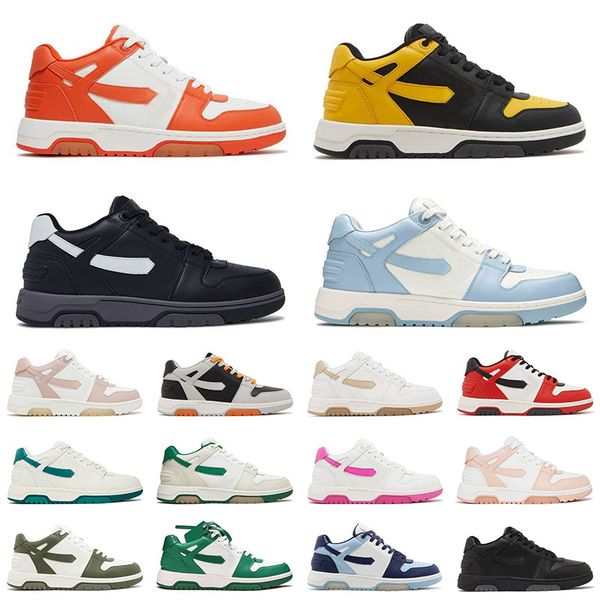 2024 Top Quality Designer Offs Out Of Office Casual Shoes OOO Low Black Patent Light Blue Pink Mens Women Trainers Sneakers Runners loafers