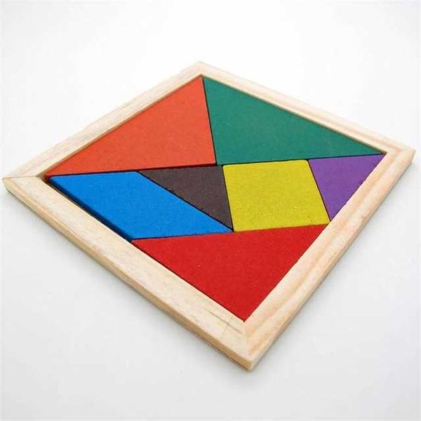 Model Building Kits Wholesale Children Mental Development Tangram Wooden Jigsaw Puzzle Educational Toys For Kids